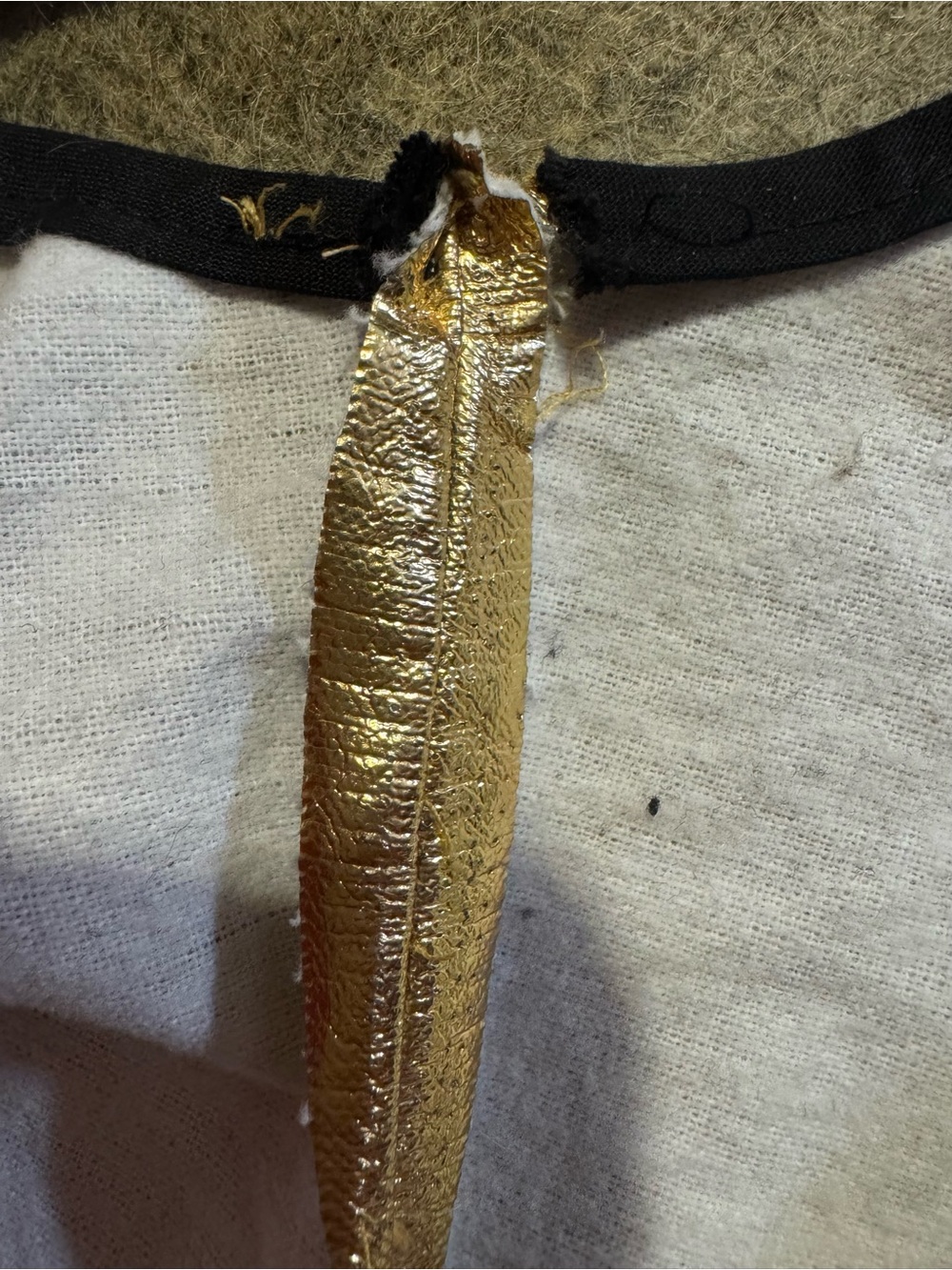 Vintage 90s rare Lip Service Gold Metallic Buckle-Strap Mini Dress goth S - Picture 7 of 8